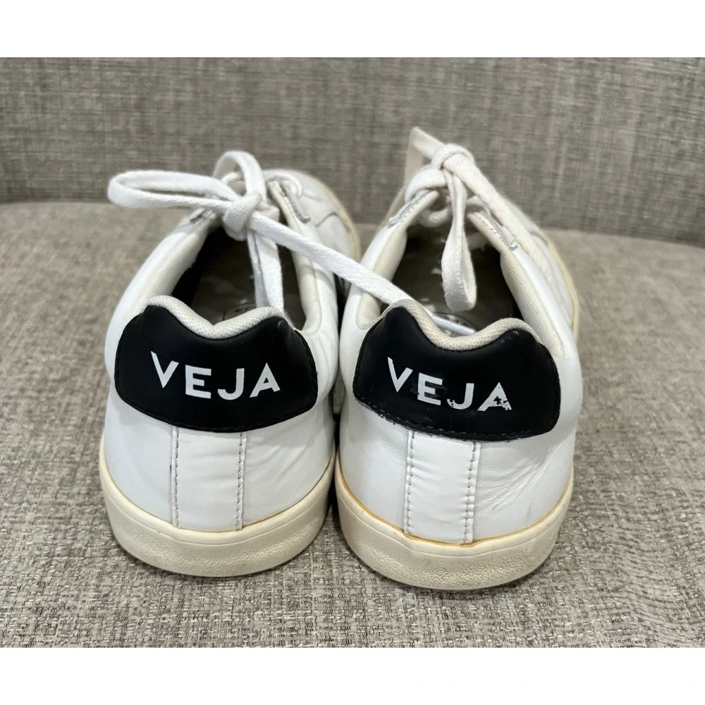 Veja Esplar Leather Sneakers White/Black Sz 10